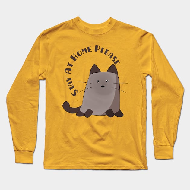 Quarantine cat, Stay At Home Order From your Cat Long Sleeve T-Shirt by TATOH